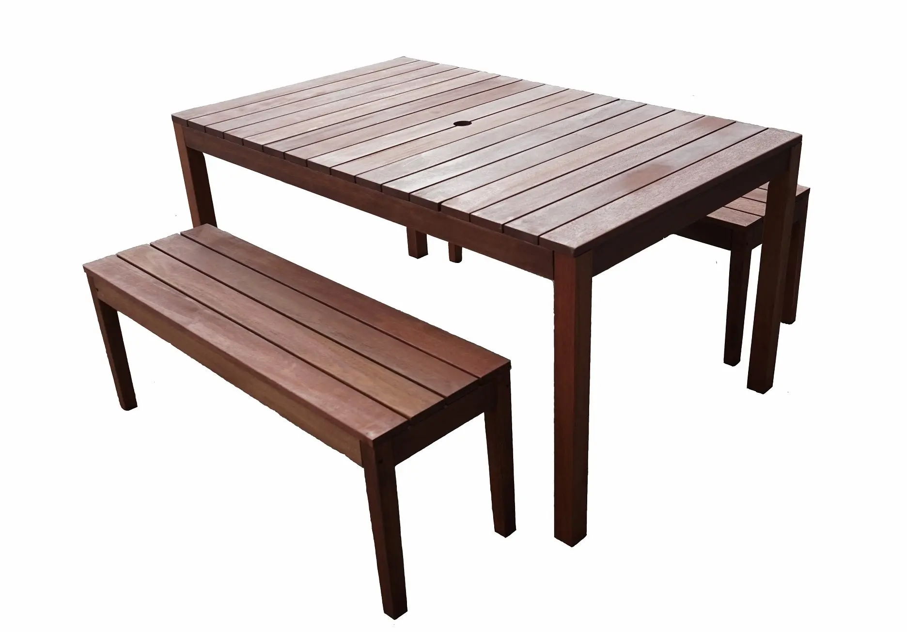 Supreme Rectangular 1.5m Dining Table & Bench 3pc Setting - Furniture