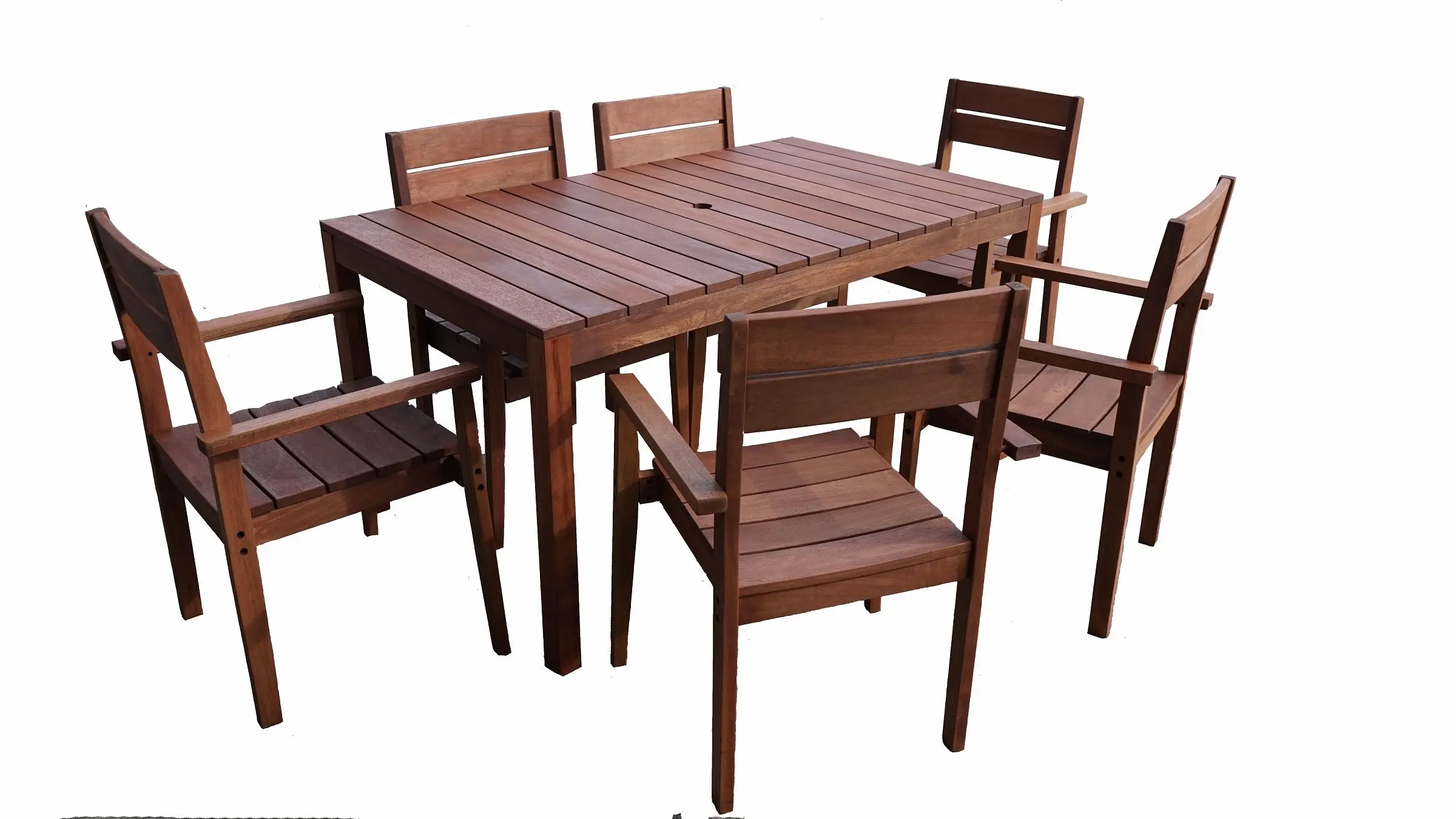 Supreme Rectangular 1.5m Dining Table & Chairs 7pc Setting - Furniture