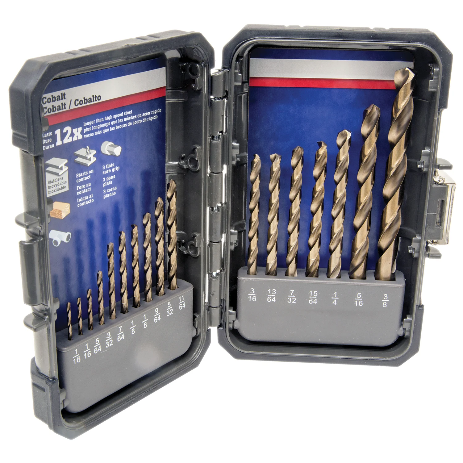 492470OR Drill Bit Set, 17-Piece, M35 Steel with 5% Cobalt