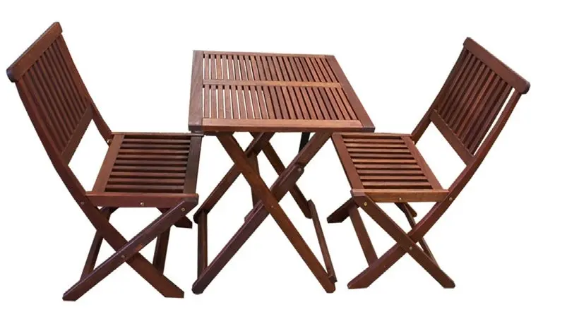 Island Square Folding 3pc Setting - Furniture