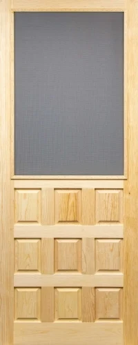 36 in x 80 in, Raised Panel, Solid Wood, Screen Door - Wood Products