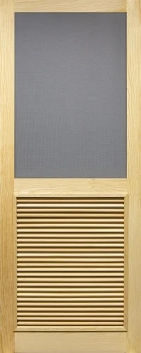 36 in x 80 in, Louver, Solid Wood, Screen Door - Wood Products Manufacturing
