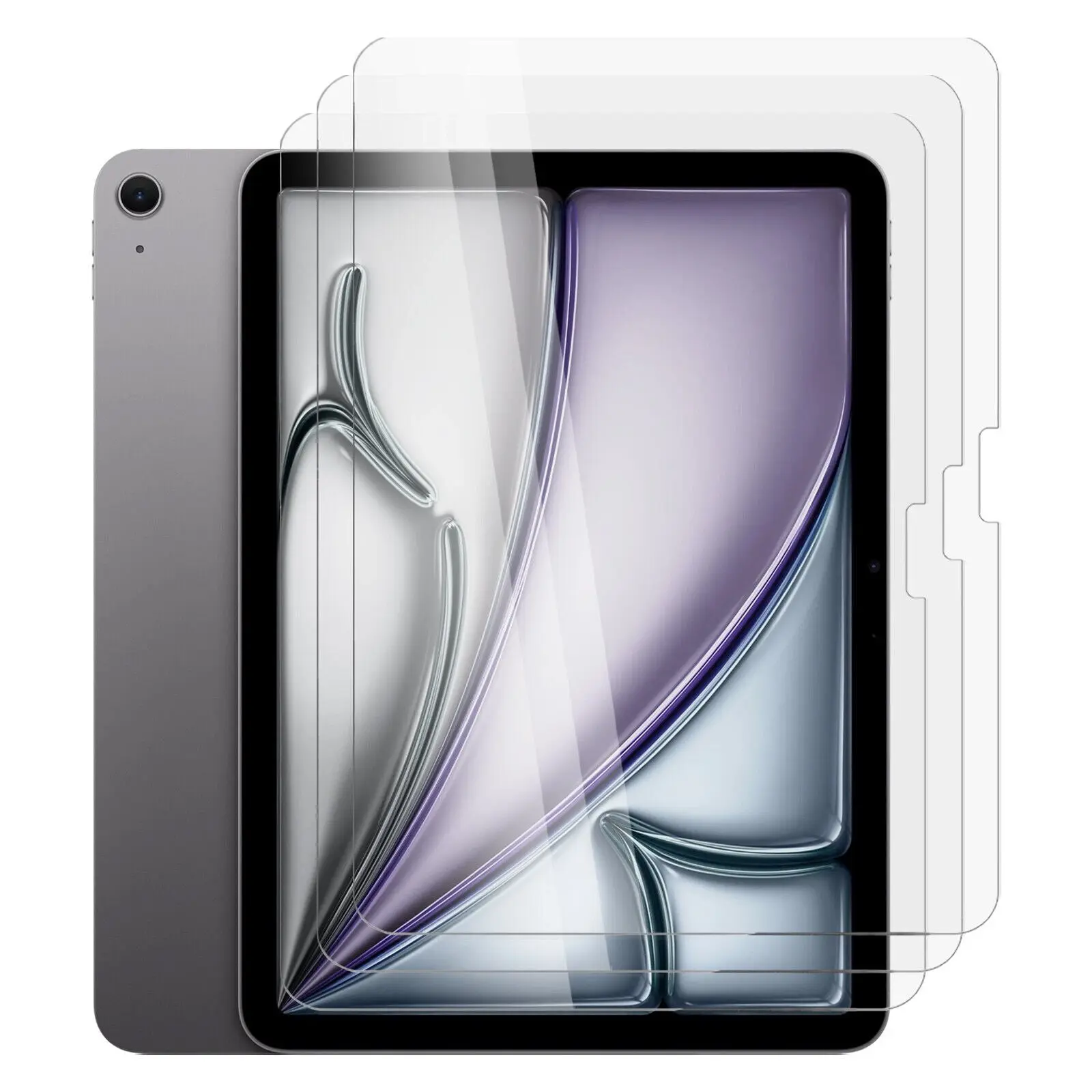 3pcs Tempered Glass Screen Protector for Apple iPad Air 11'' 6th Gen 2024 2025 Bulk Toughened Guard - Electronics