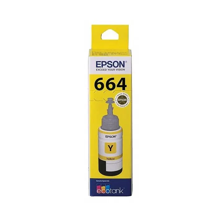 Epson T664 Yellow EcoTank 664 Toner Ink Bottle C13T664492 Genuine Original - Electronics