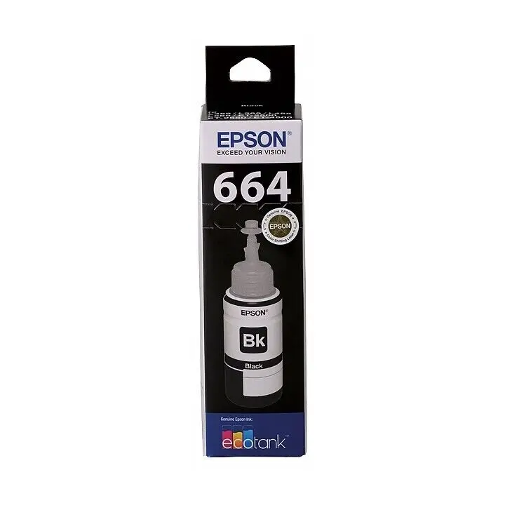 Epson T664 Black EcoTank 664 Ink Toner Bottle C13T664192 Genuine Original - Electronics