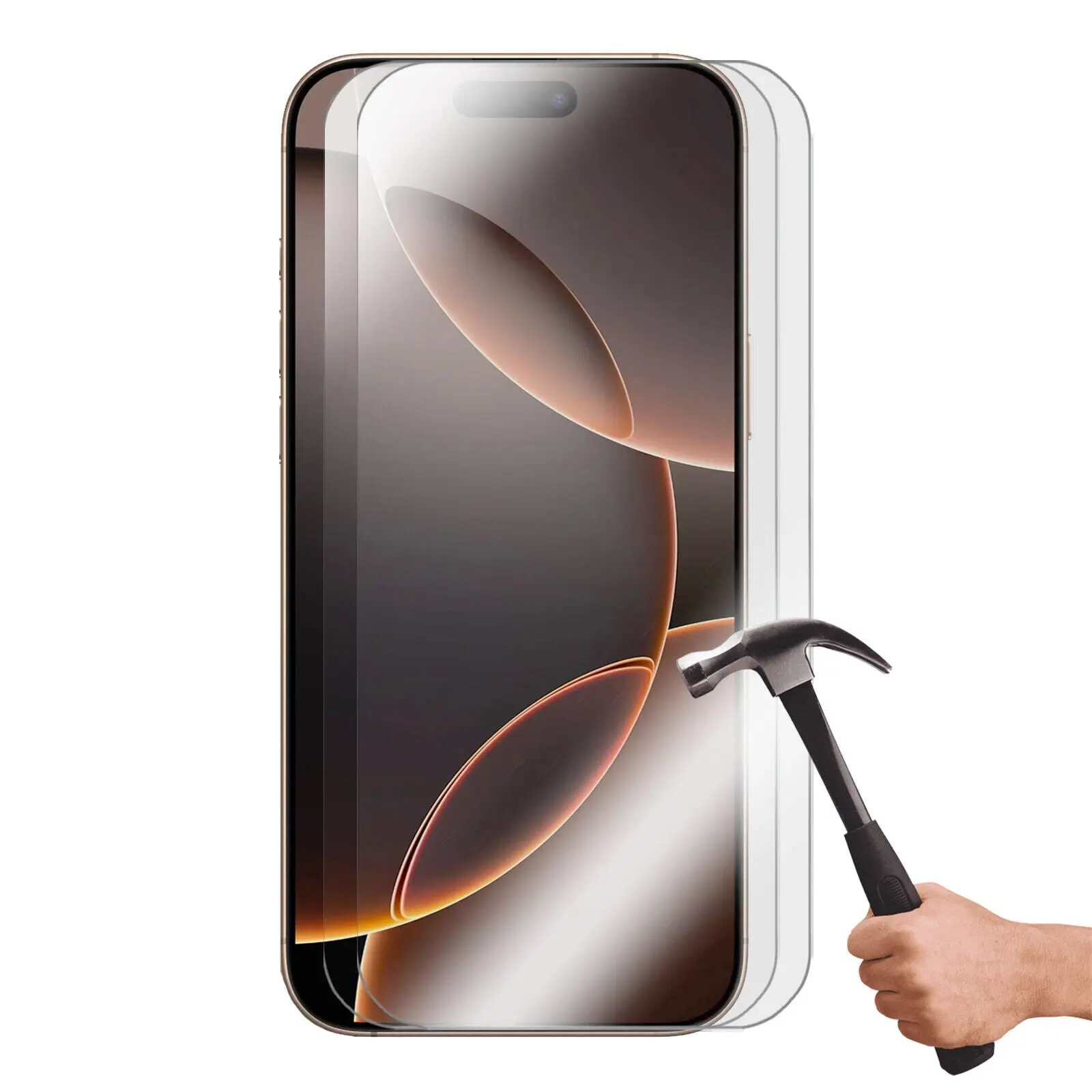 2pcs Tempered Glass Screen Protector Guard for Apple iPhone 16 PRO MAX Bulk - Electronics