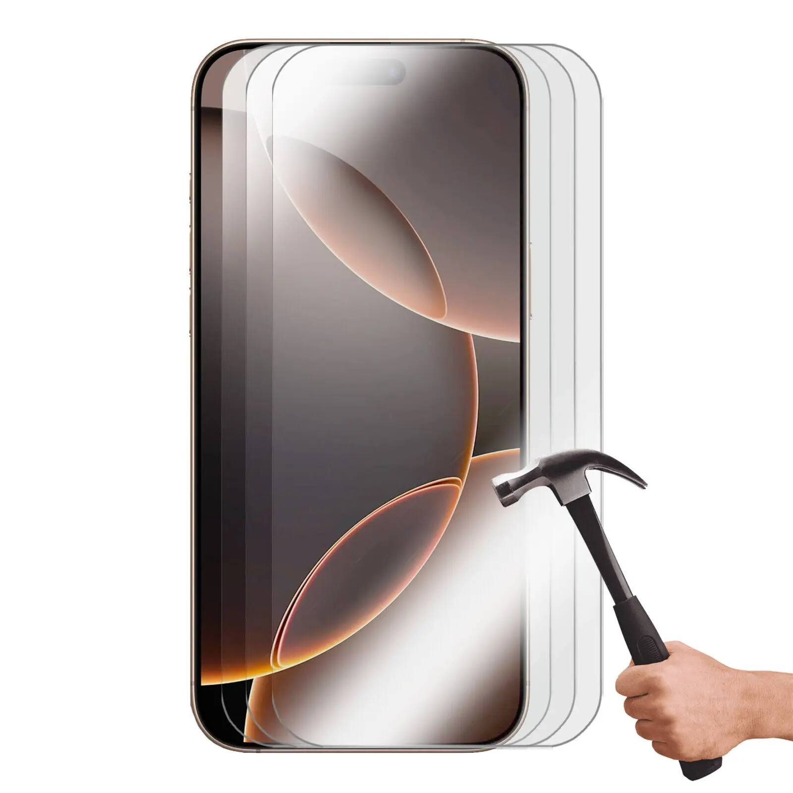 3pcs Tempered Glass Screen Protector Guard for Apple iPhone 16 PRO MAX Bulk - Electronics
