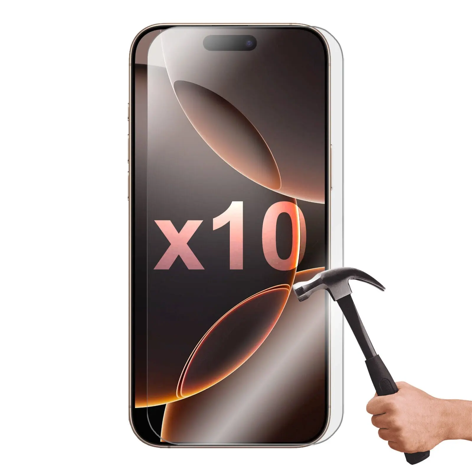 10 Pack Tempered Glass Screen Protector Guard for Apple iPhone 16 PRO MAX Bulk - Electronics