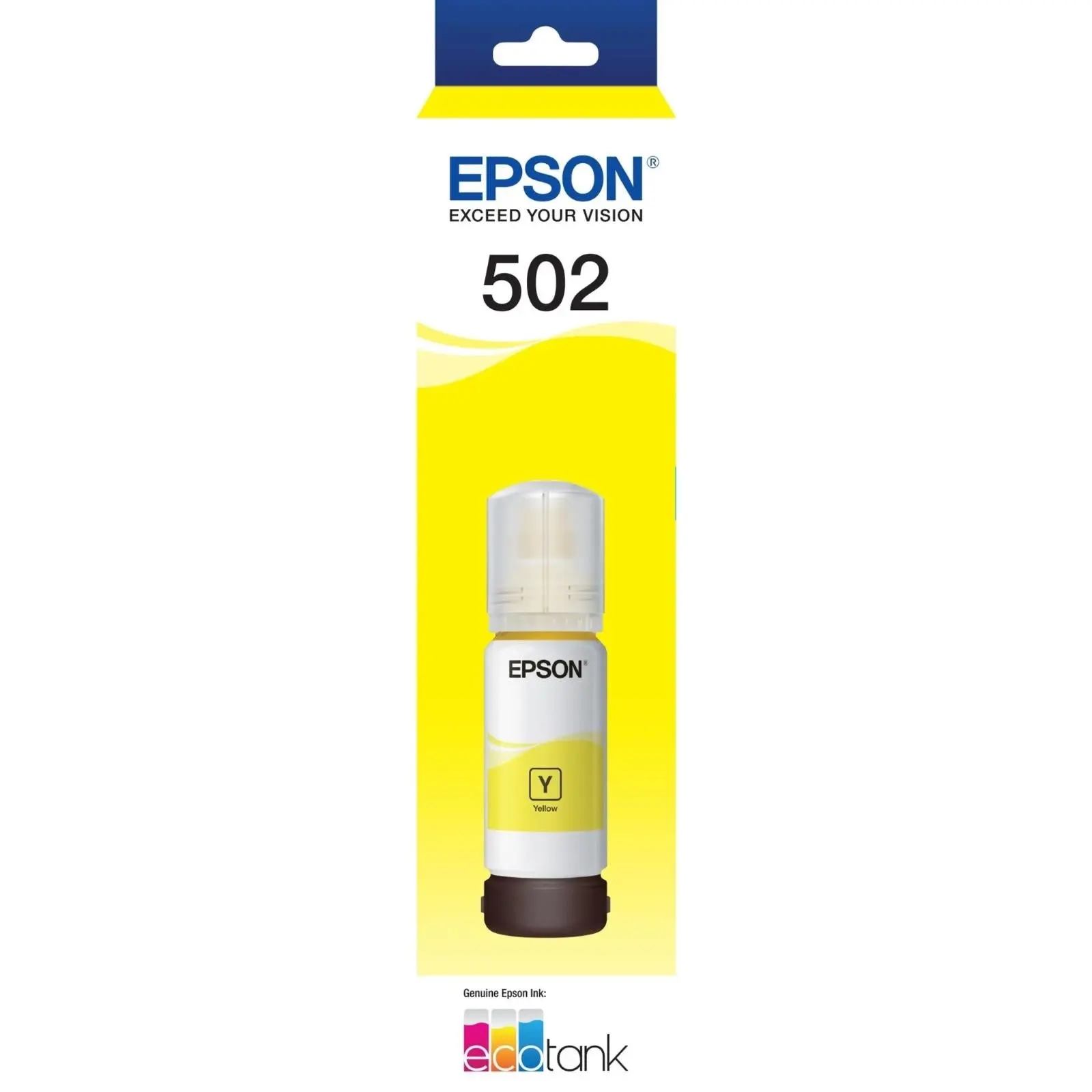 Epson T502 Yellow EcoTank 502 Ink Toner Bottle C13T03K492 Genuine Original - Electronics
