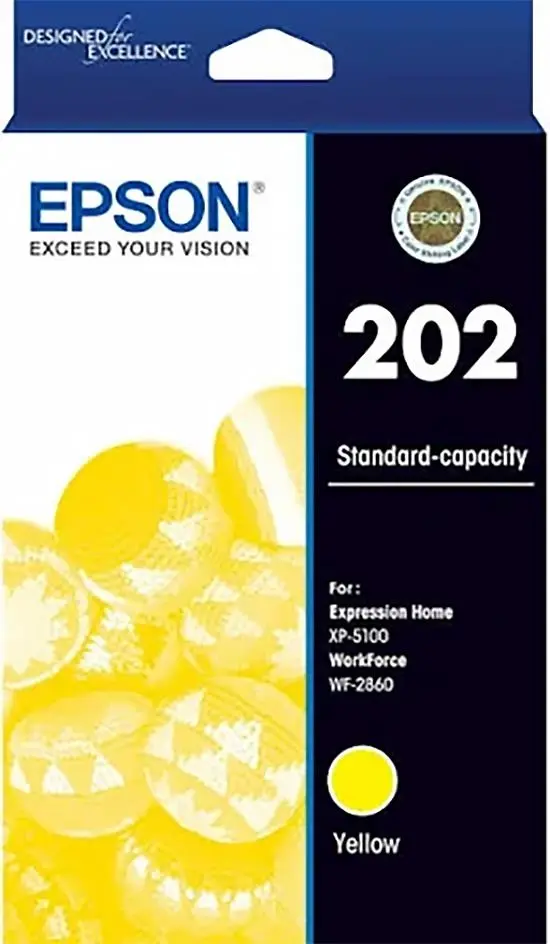 Epson 202 Yellow Ink Cartridge Toner C13T02N492 Genuine Original - Electronics