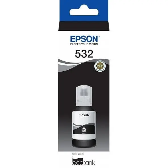 Epson T532 Black EcoTank 532 Ink Toner Bottle C13T03J192 Genuine Original - Electronics