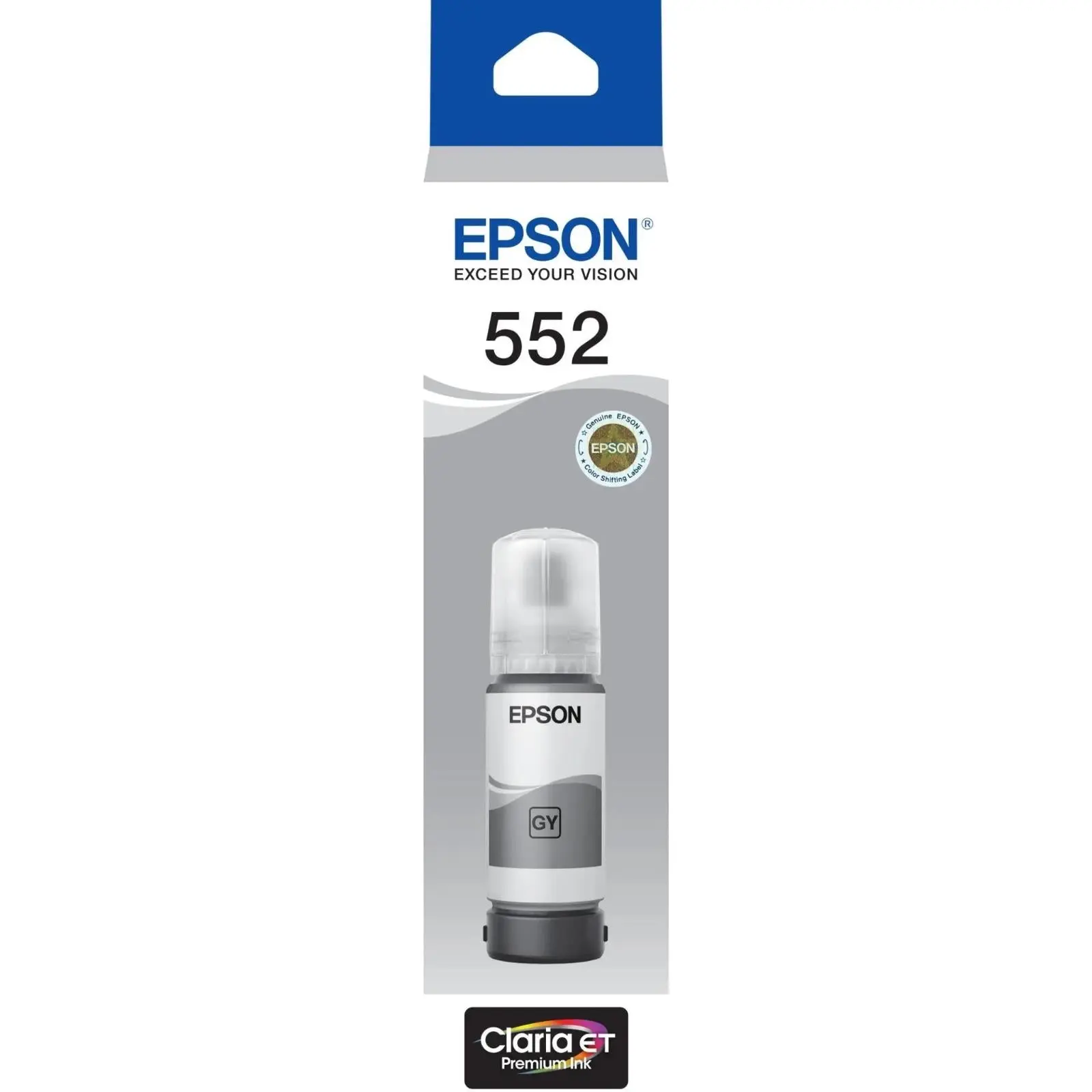 Epson T552 Grey Claria EcoTank 552 Ink Bottle Toner C13T06W592 Genuine Original - Electronics