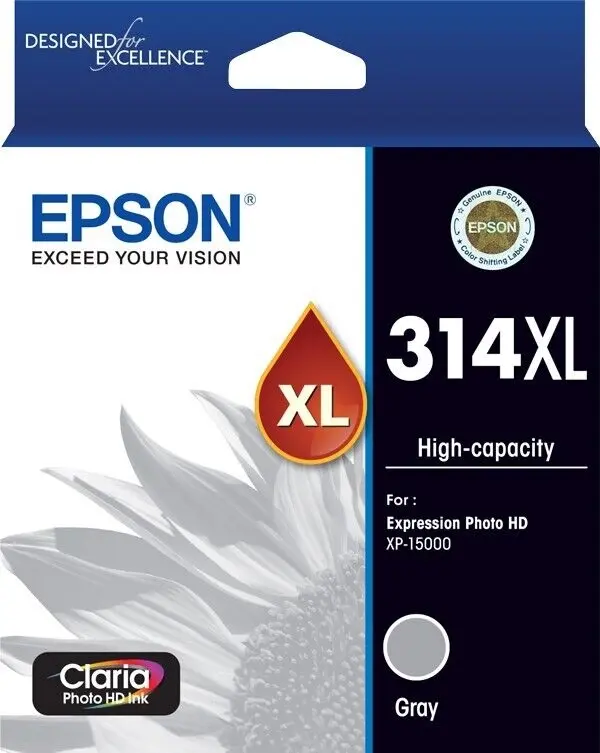 Epson 314XL Grey High Capacity Ink Cartridge Toner C13T01M692 Genuine Original - Electronics