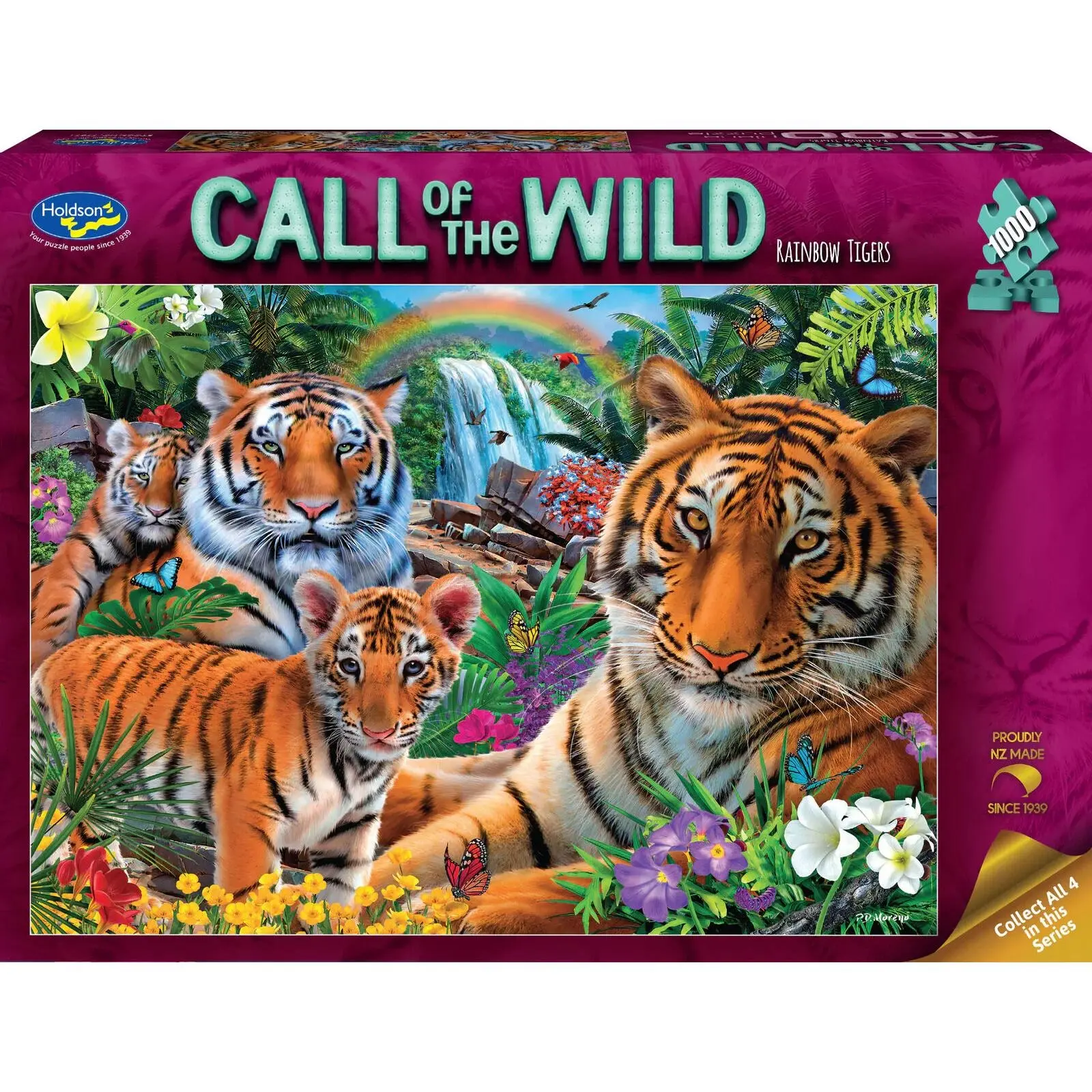1000pc Call of the Wild: Rainbow Tigers - Toys & Games