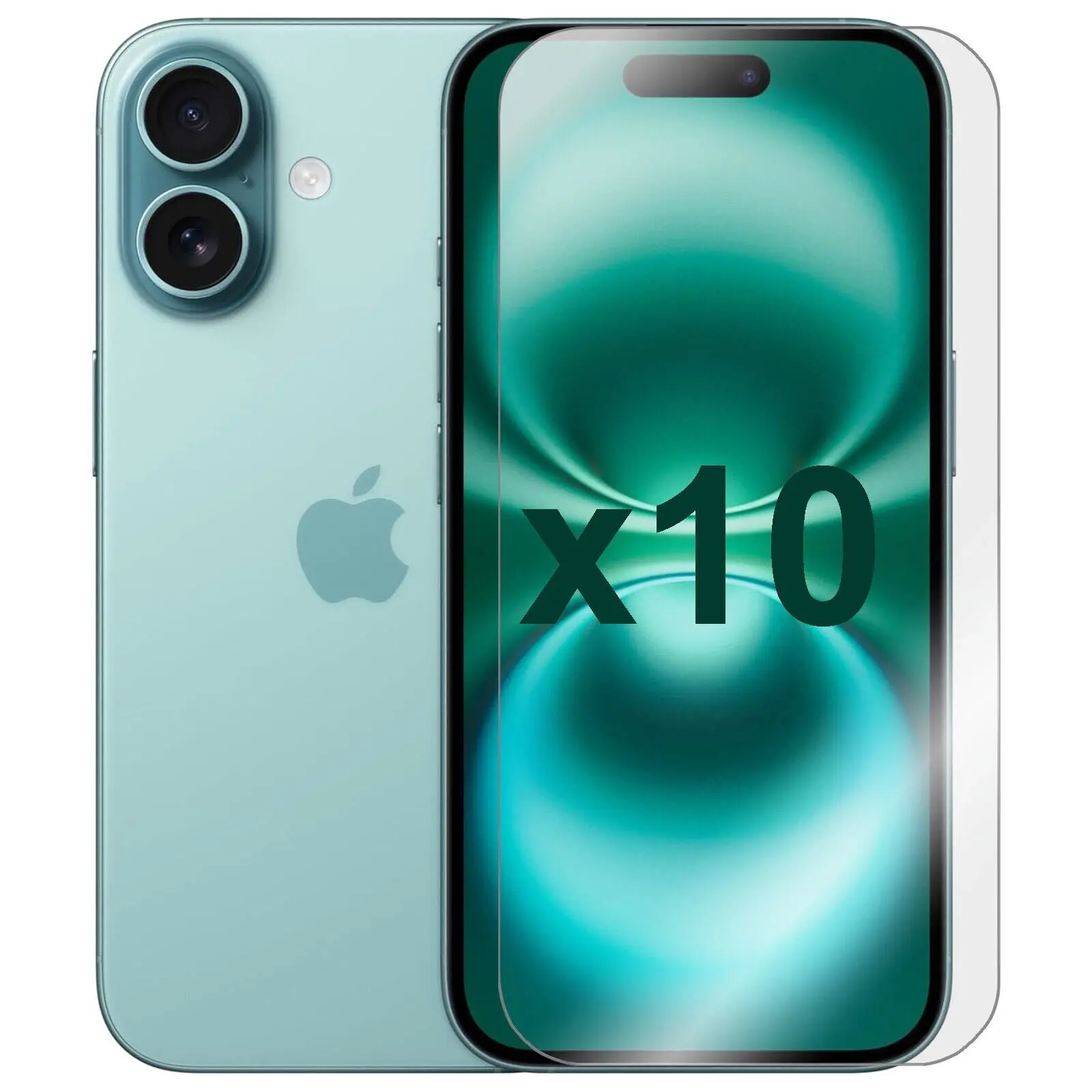 10 Pack Tempered Glass Screen Protector Guard for Apple iPhone 16 Front Bulk - Electronics