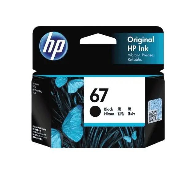 HP 67 Black Ink Cartridge Toner 3YM56AA Genuine Original - Electronics
