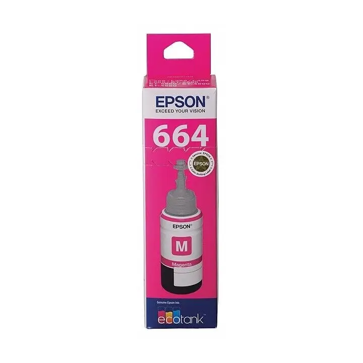 Epson T664 Magenta EcoTank 664 Ink Toner Bottle C13T664392 Genuine Original - Electronics