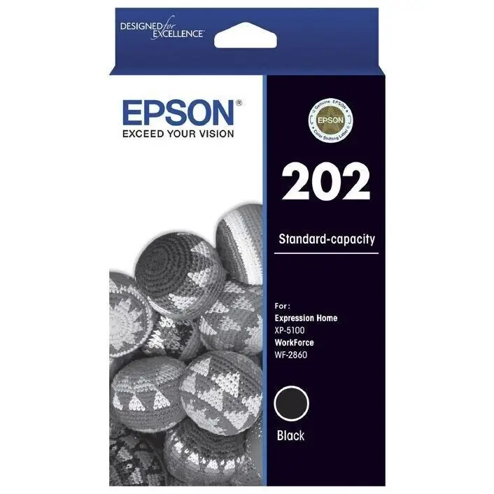 Epson 202 Black Ink Cartridge Toner C13T02N192 Genuine Original - Electronics