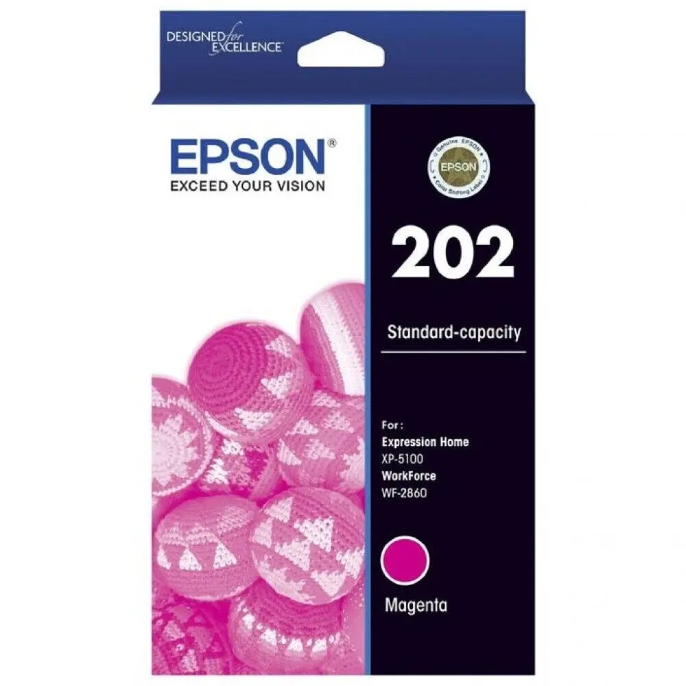 Epson 202 Magenta Ink Cartridge Toner C13T02N392 Genuine Original - Electronics