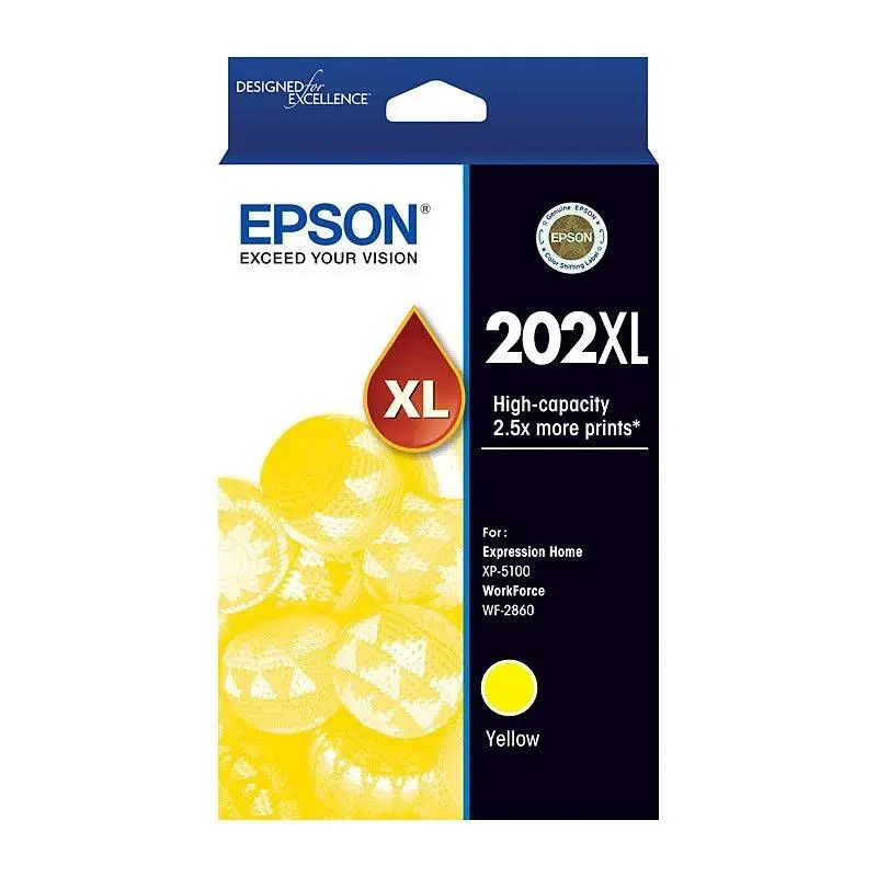 Epson 202XL High Capacity Yellow Ink Cartridge Toner C13T02P492 Genuine Original - Electronics