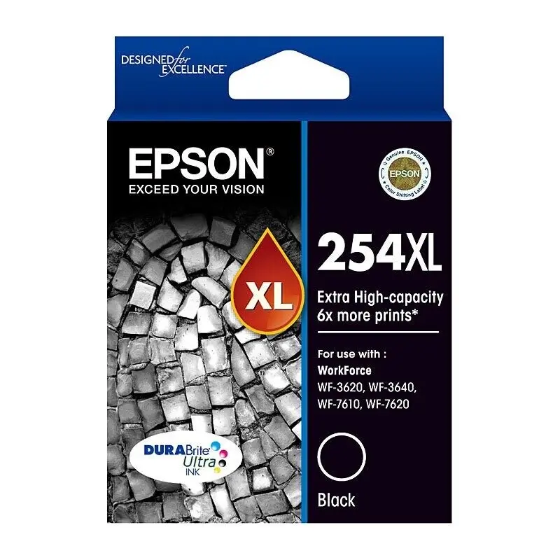 Epson 254XL Black Extra High Capacity Ink Cartridge Toner C13T254192 Genuine Original - Electronics