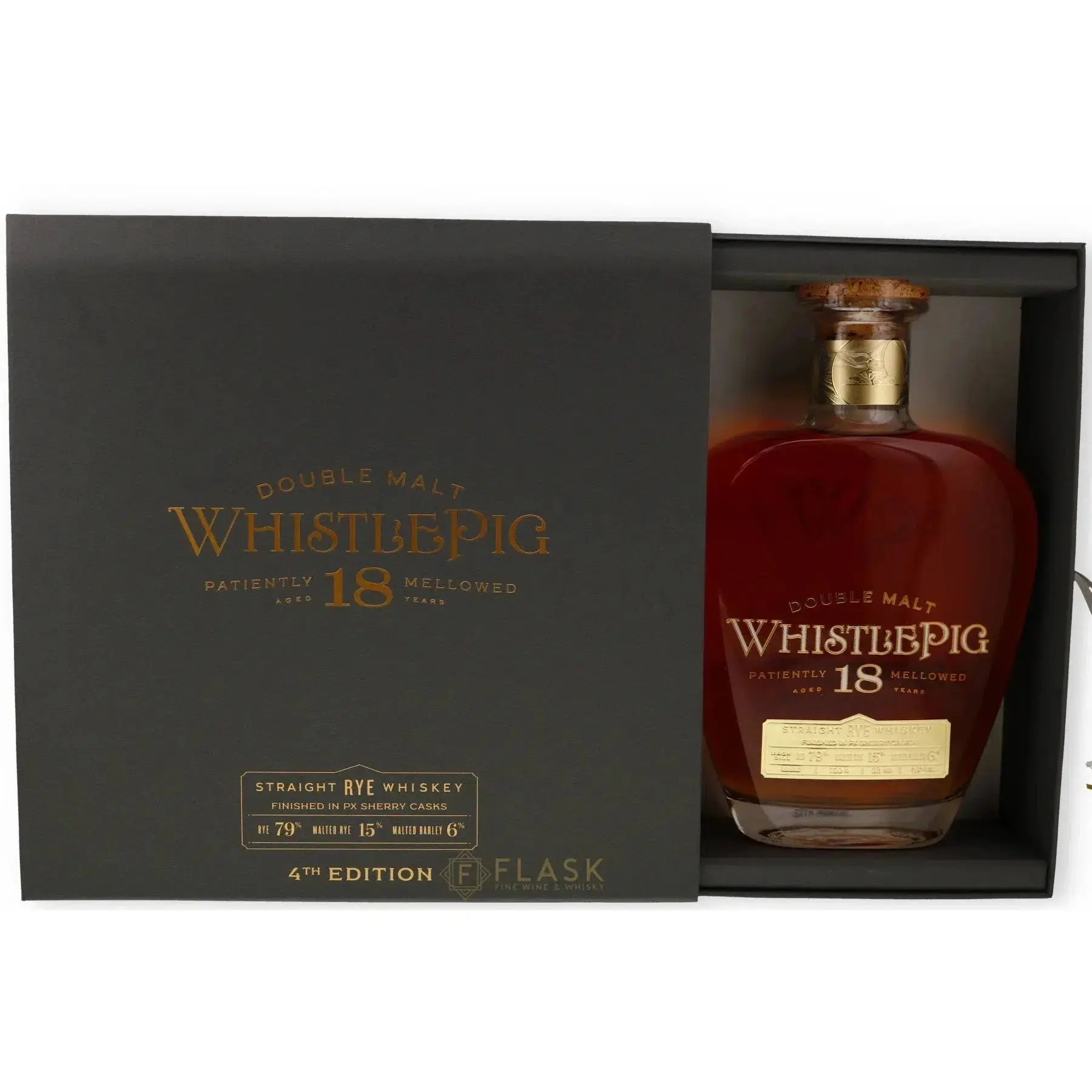 WhistlePig Double Malt 18 Year Old (4th Edition) Straight Rye Whiskey 750ml - Alcohol