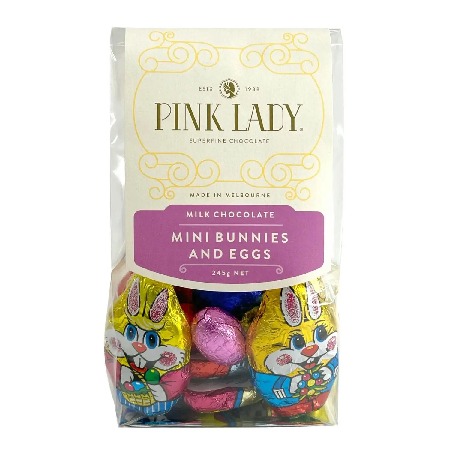 Pink Lady MINI BUNNIES & MINI EGGS Milk Chocolate- 230g