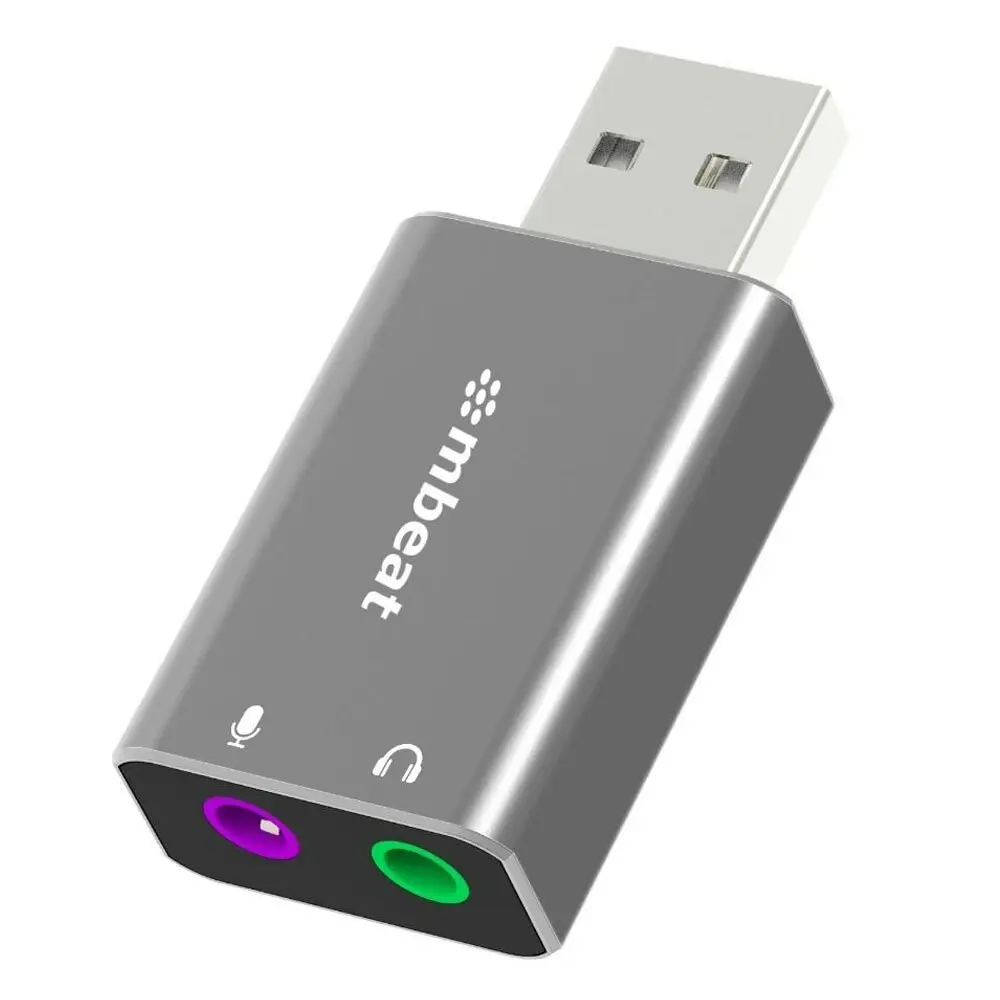 mBeat ToughLink 3.3cm USB Male To Audio/Microphone Female Adapter For PC/Laptop - Electronics