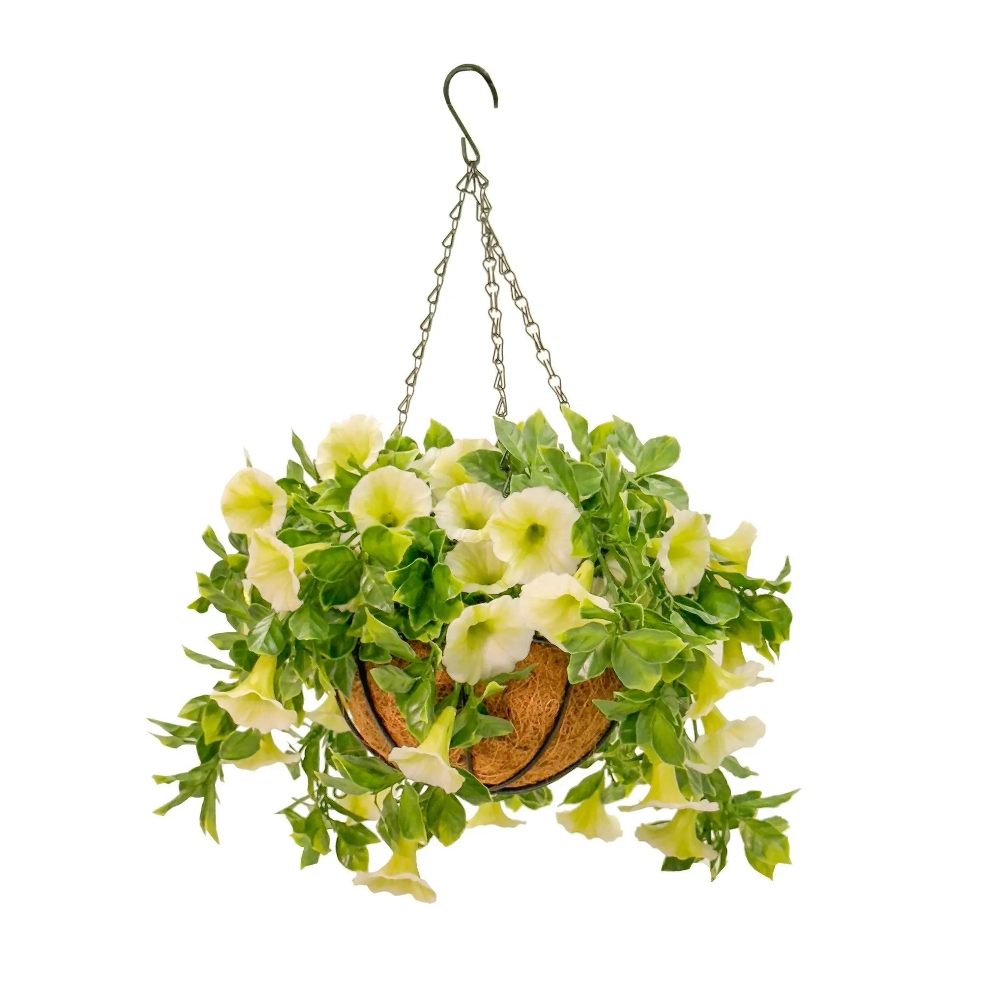 Petunia Hanging Basket (UV Treated) - White 33cm
