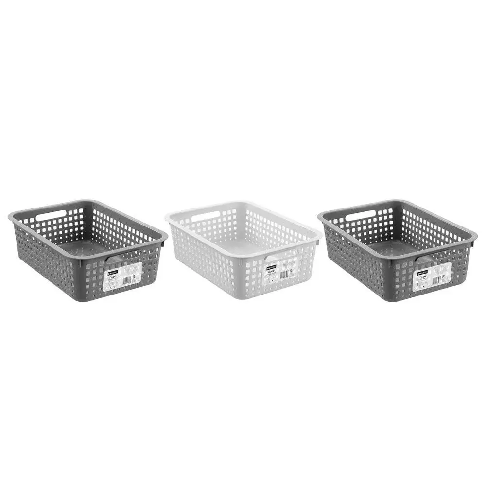 3x Boxsweden Cubo 45x14.5cm Storage Basket Home Organiser Medium Rectangle Asstd - Home & Garden