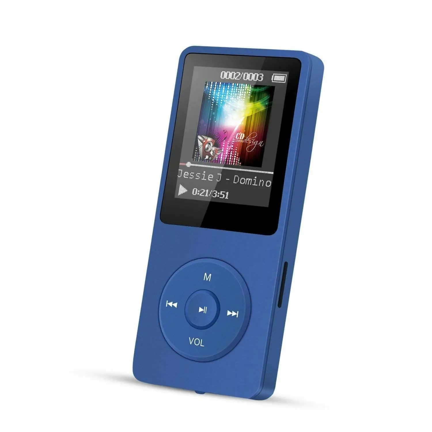 Agptek A02 8GB MP3 Player, 70 Hours Playback Lossless Sound Music Player (Supports up to 128GB), Dark Blue - Electronics