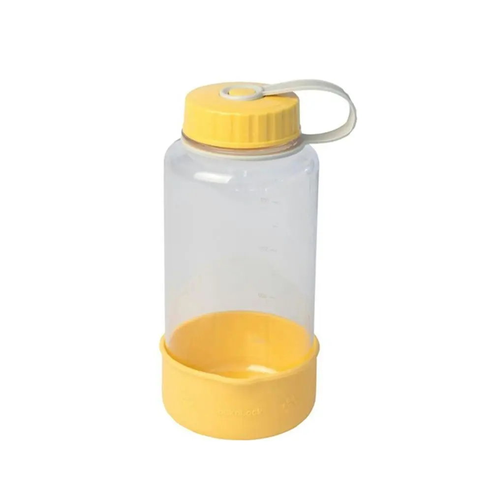 Locknlock 1L Dog/Cat Pet Water Bottle w/Handle & Detachable Silicone Bowl Yellow - Pets