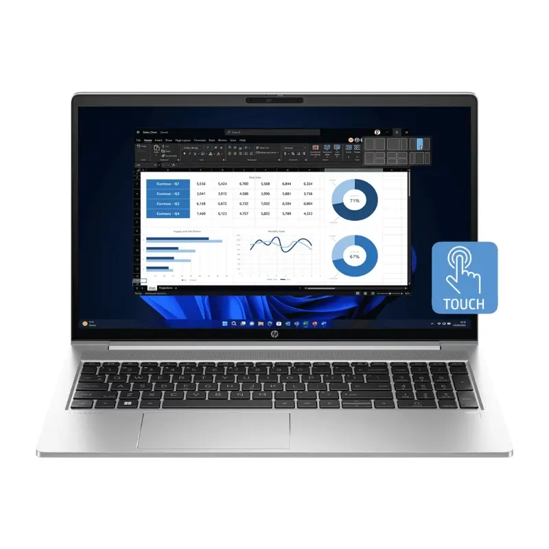 HP Probook 450 G10 15.6" FHD Touch Laptop - Intel Core i7-1355U/16GB RAM/512GB SSD/4G-LTE/Intel Iris Xe Graphics/Windows 11 - 86Q49PA