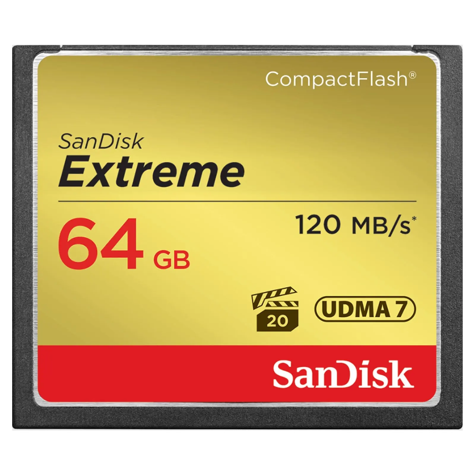 SanDisk Extreme CF 64GB VPG20 UDMA 7 120MB/s Compact Flash Memory Card - Electronics