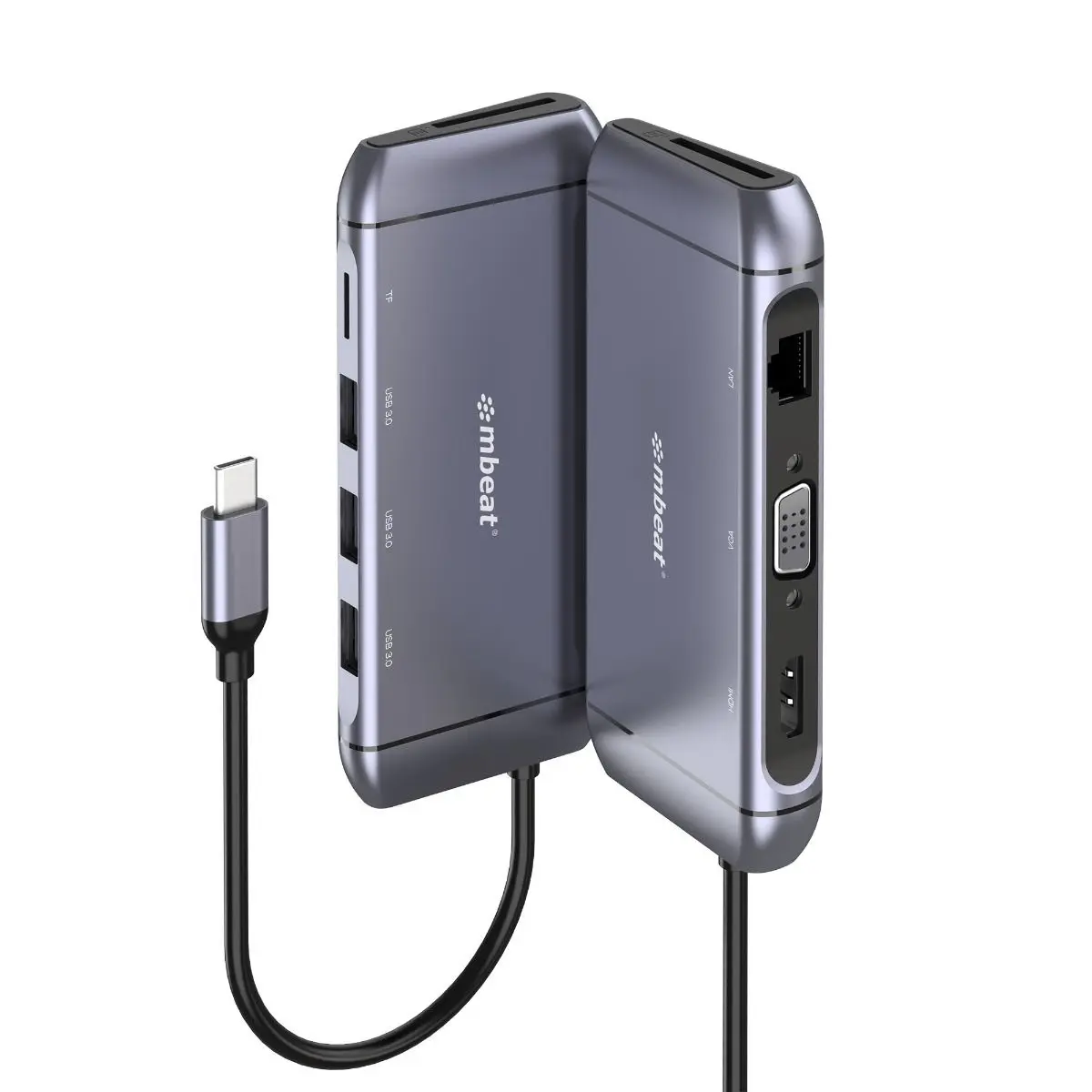 Mbeat Elite X9 9 In 1 Multifunction Usb-c Docking Station - Grey