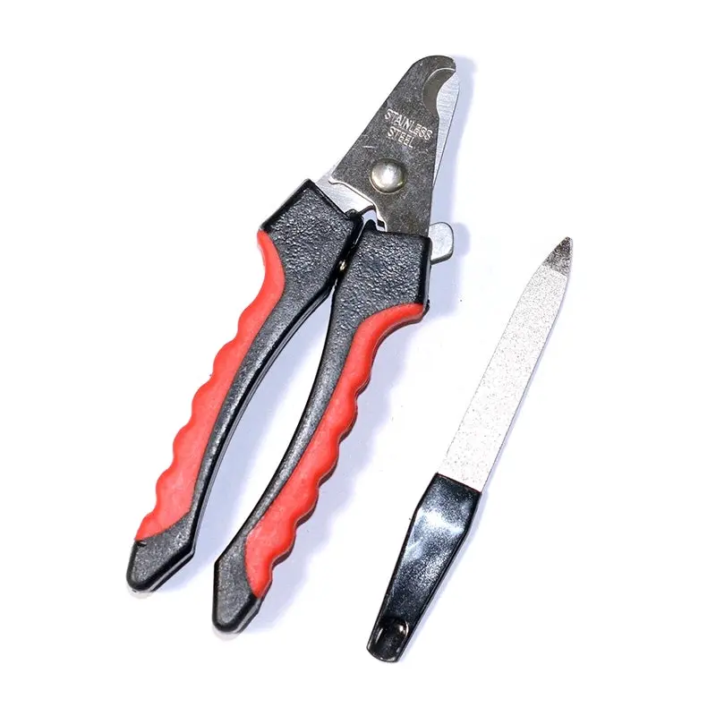 2 x Small Dog Cat Nail Clipper Grooming Shears Scissors Ergonomic w Steel File - Pets