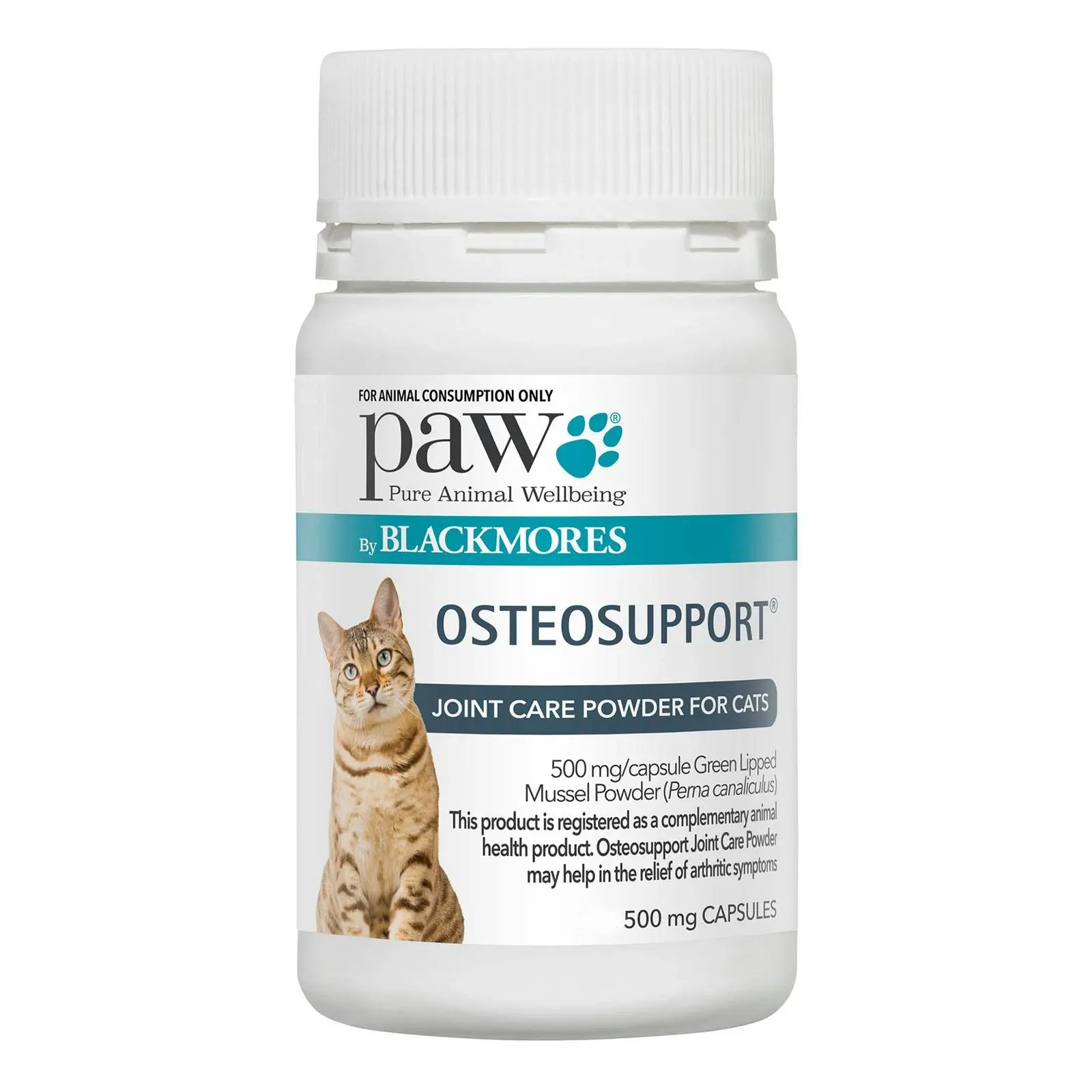 PAW Osteosupport Joint Care Powder For Cats 60 Capsules - Pets