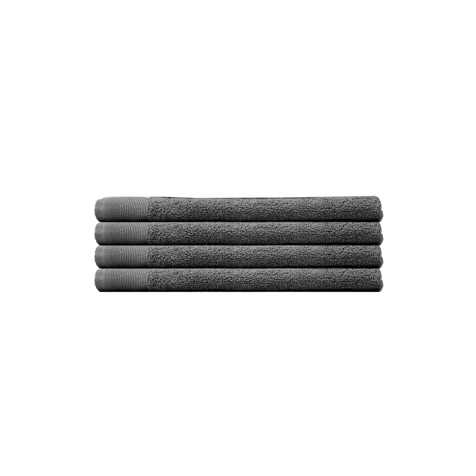 4pc Bambury Home Living Ultra soft Elvire Hand Towel Pewter 40cm x 60cm - Home & Garden