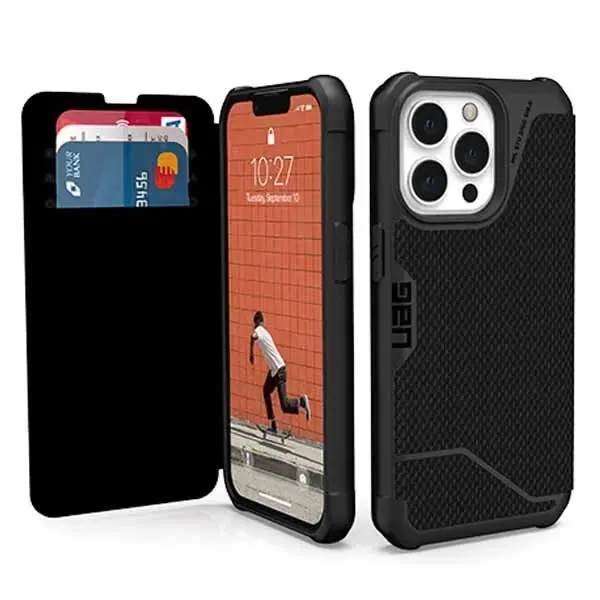 UAG Metropolis Folio Case (Suits iPhone 13 Pro) - Black