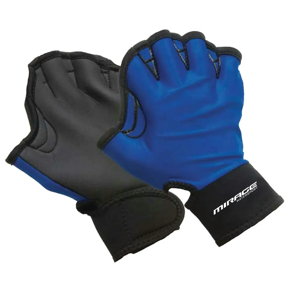 Mirage Medium Webbed Training Hand Gloves Swimming Pool/Surfing Watersports Blue - Sports & Outdoor