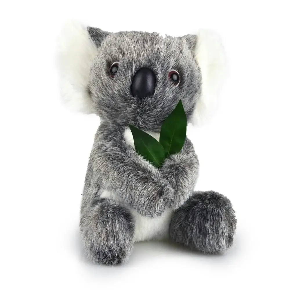 Korimco 20cm with Leaf Koala Kids Animal Soft Plush Stuffed Toy Grey 3y+ - Toys & Games
