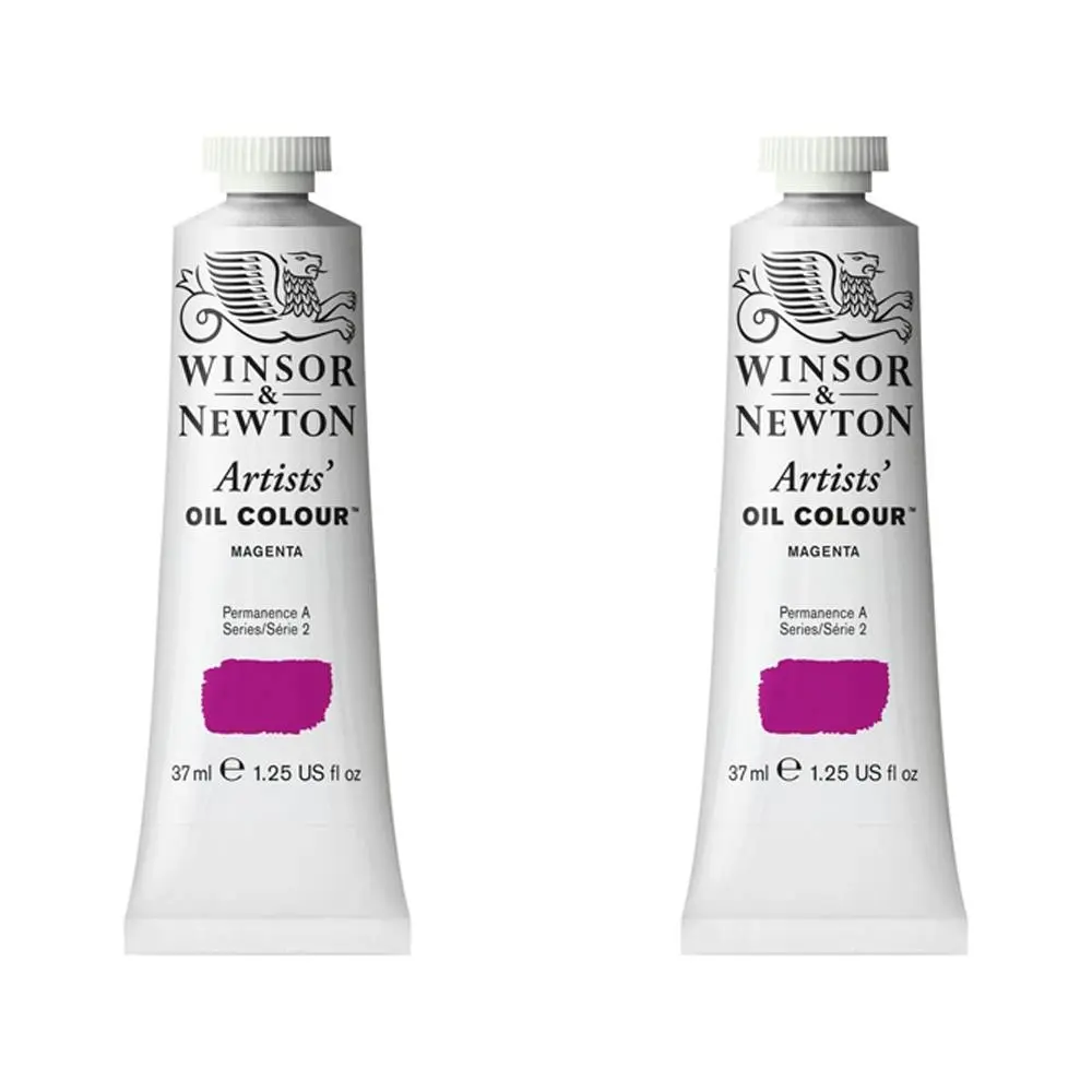 2x Winsor & Newton Artists Oil Colour 37ml Art/Craft Paint Tube Magenta Series 2 - Hobbies
