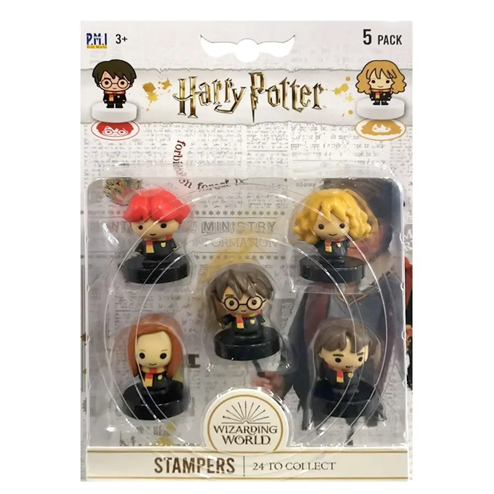 5pc Harry Potter Kids Self Ink Stamper Seal Collectible Figure 5y+ Assorted - Toys & Games