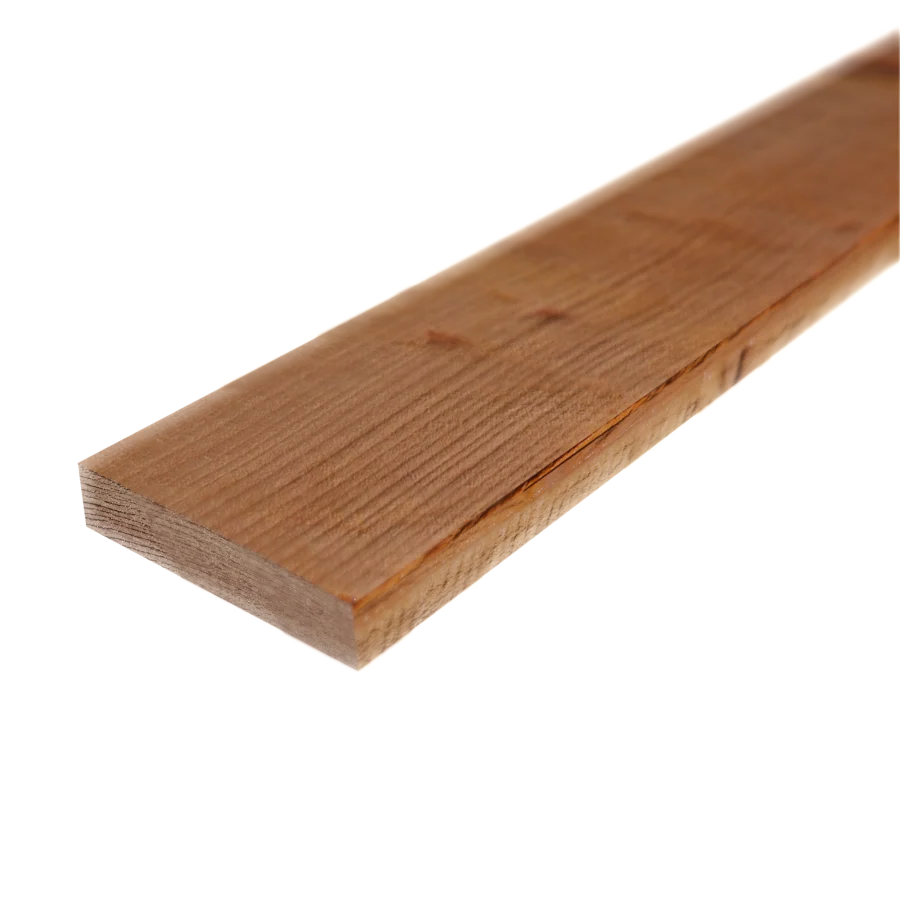 1 in x 6 in x 8 ft, Aromatic Red Cedar, No. 3 Appearance, Green, Surfaced on 2 Sides - Wood Products