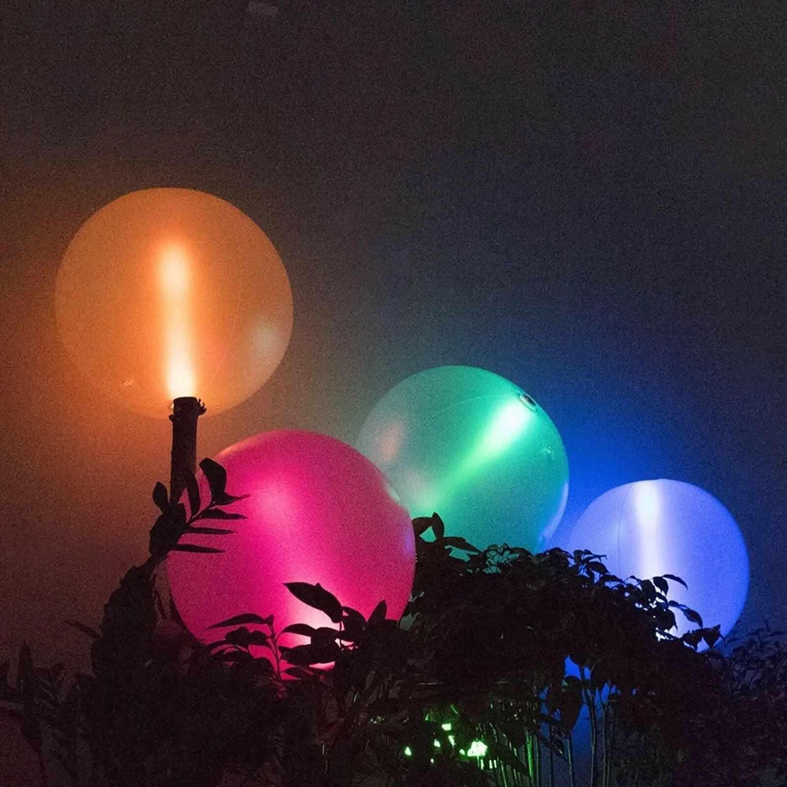 2 Pack Glow Beach Ball Glow Sticks Balls Party Glow in the dark Toys 30cm - Hobbies