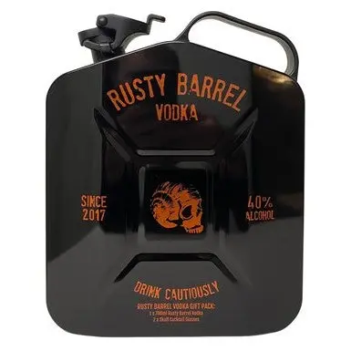 Rusty Barrel Vodka Jerry Can Limited Edition Gift Pack (Black) 700ml - Alcohol