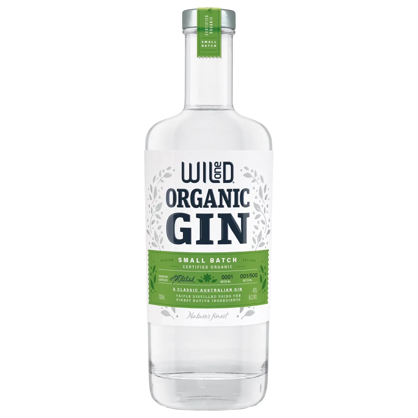 Wild One Organic Small Batch Gin 700ml - Alcohol