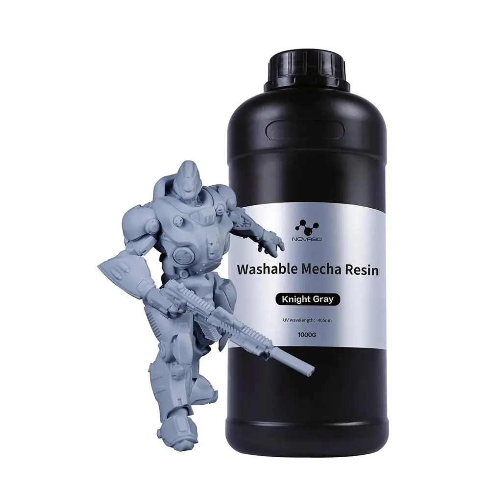Water Washable Mecha Resin for 4K/8K/12K Capable LCD DLP 3D Printers Grey, 1kg - Electronics