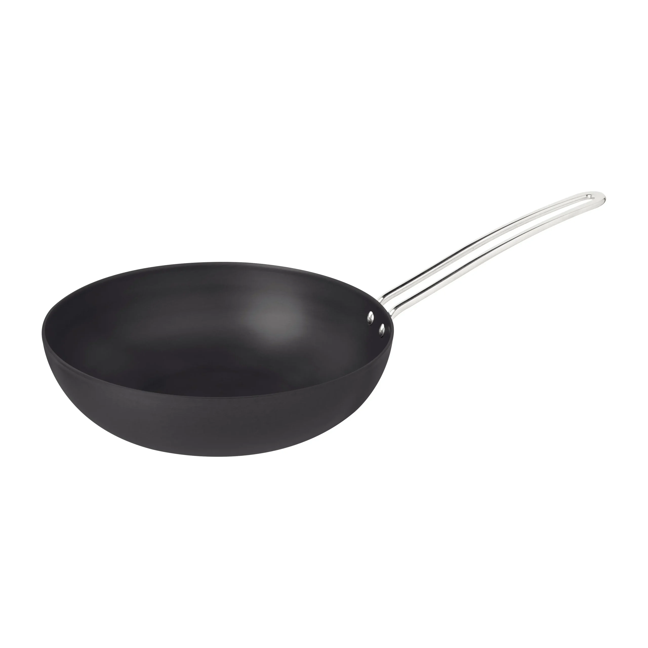 Churrasco Anodized Aluminum Wok With Stainless Steel Handle, 24cm, 2.2L - Home & Garden