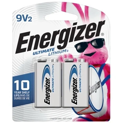 L522BP2 Battery, 9 V Battery, Lithium-Ion, 750 mAh, 2 pk